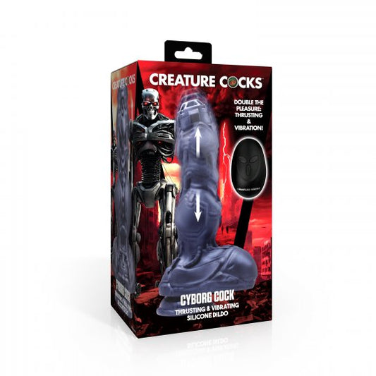 Cyborg Cock Thrusting and Vibrating Silicone Dildo - CVN