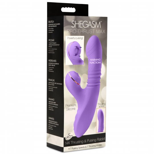Pro-Thrust Max 14X Thrusting and Pulsing Silicone Rabbit - CVN