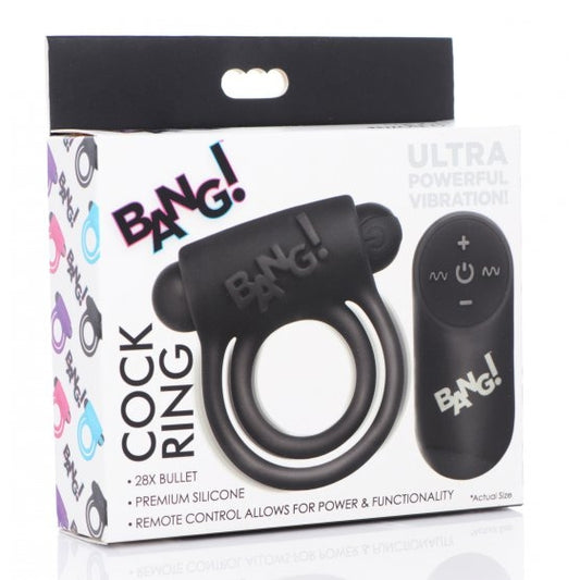 Remote Control 28x Vibrating Cock Ring and Bullet - CVN