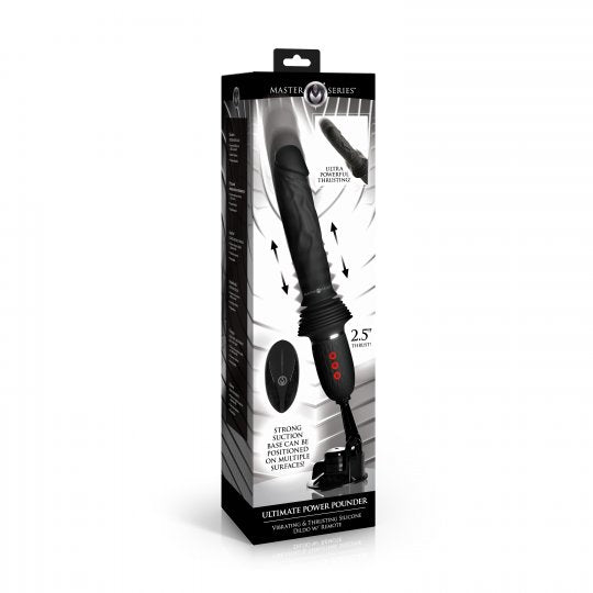Ultimate Power Pounder Vibrating & Thrusting Silicone Dildo w/ Remote - CVN