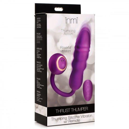 Thrust Thumper Thrusting Silicone Vibrator with Remote - CVN