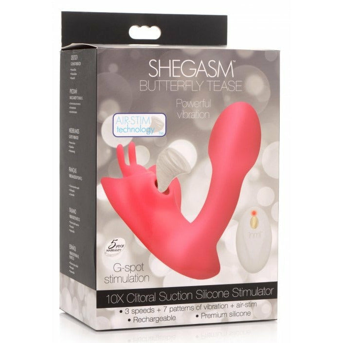 Butterfly Tease 10X Clitoral Suction Silicone Stimulator - CVN