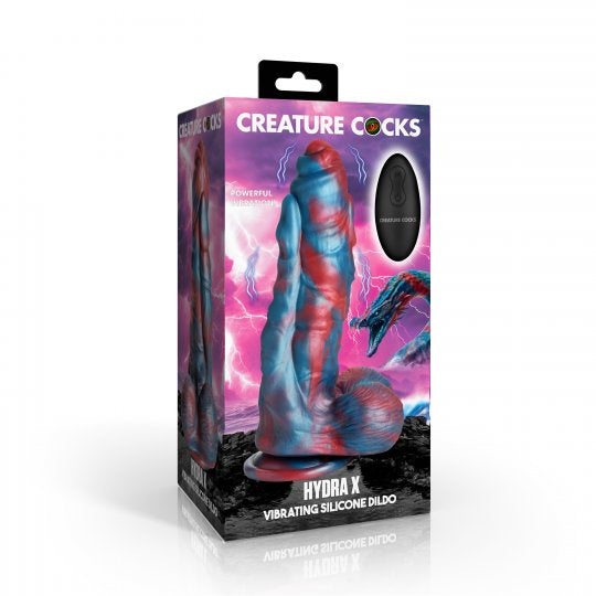 Hydra X Vibrating Silicone Dildo - CVN