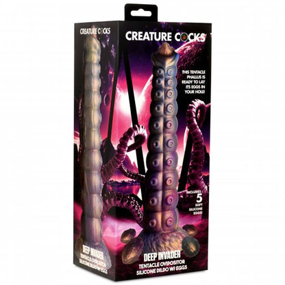 Deep Invader Tentacle Ovipositor Silicone Dildo with Eggs - CVN