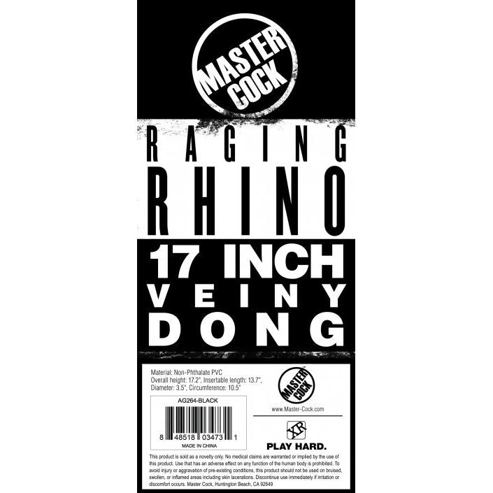 Raging Rhino 17” Veiny Dildo- Flesh - CVN