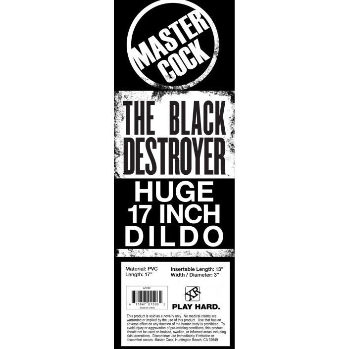 The Black Destroyer Huge 17” Dildo - CVN