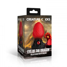 Load image into Gallery viewer, Eye of the Dragon Silicone Butt Plug - Red - CVN
