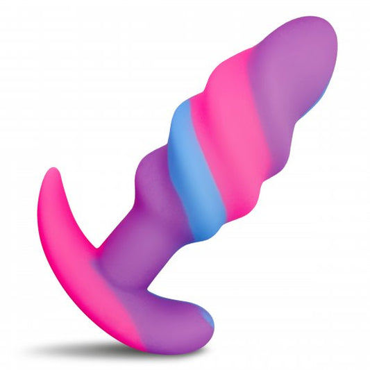 Unicorn Swirl Silicone Butt Plug - CVN