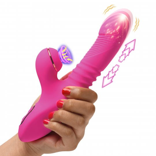 Pro-Thrust Thrusting Suction Silicone Rabbit Vibrator - CVN