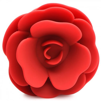 28X Silicone Vibrating Rose Anal Plug with Remote - CVN