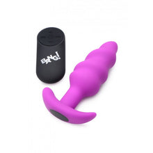 Load image into Gallery viewer, Remote Control 21X Vibrating Silicone Swirl Butt Plug - CVN
