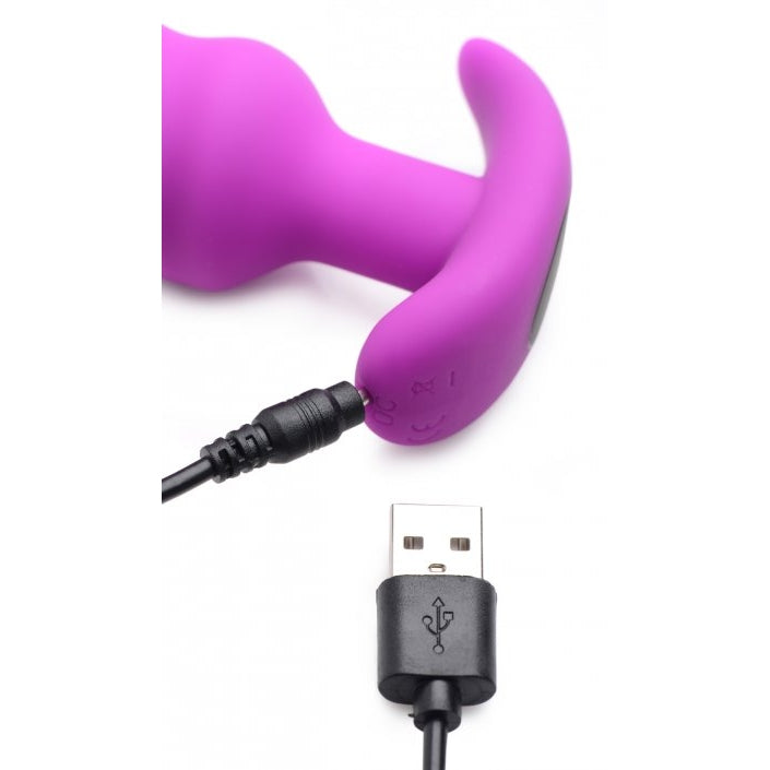 Remote Control 21X Vibrating Silicone Swirl Butt Plug - CVN