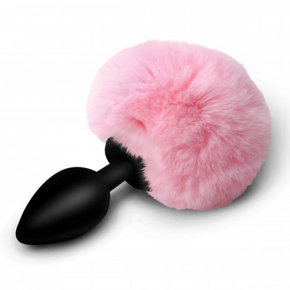 Fluffy Bunny Tail Silicone Plug - Purple - CVN
