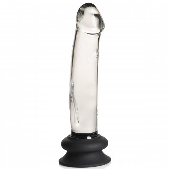 Glass Dildo with Silicone Base - CVN