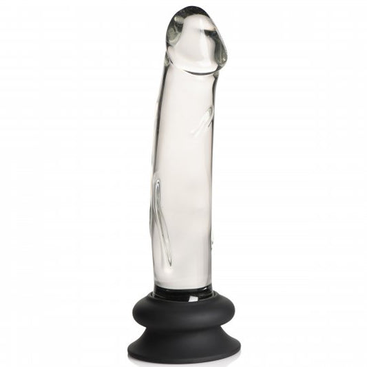Glass Dildo with Silicone Base - CVN