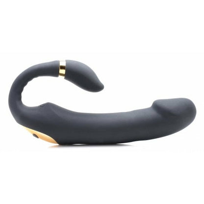 10X Pleasure Pose Come Hither Silicone Vibrator with Poseable Clit Stimulator - CVN