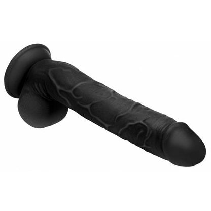 Long Logan 10 Inch Dildo with Balls - Black - CVN