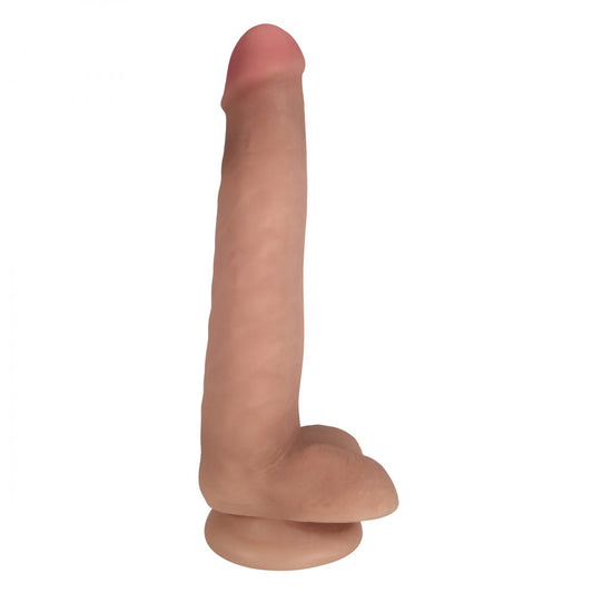 Easy Riders 8 inch Dual Density Dildo with Balls-Flesh - CVN