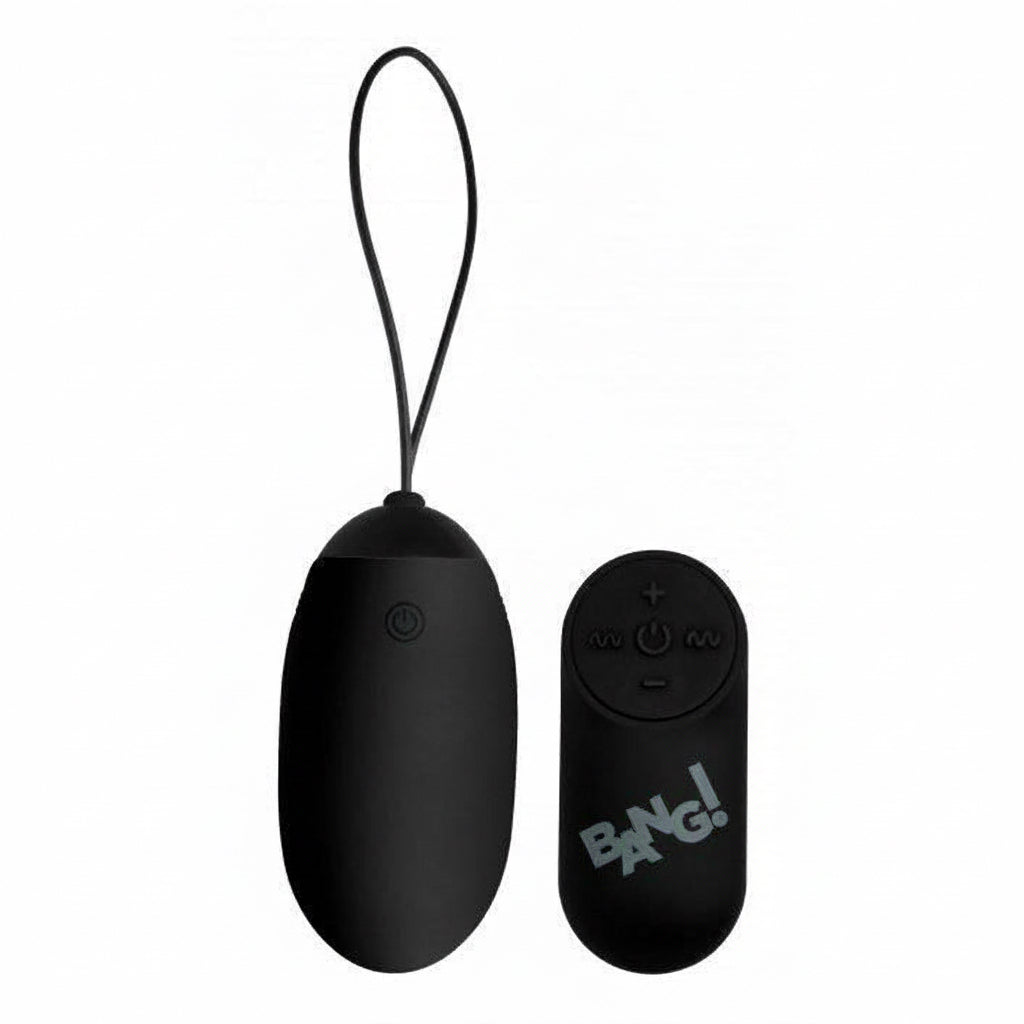XL Silicone Vibrating Egg- Black - CVN