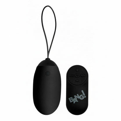 XL Silicone Vibrating Egg- Black - CVN